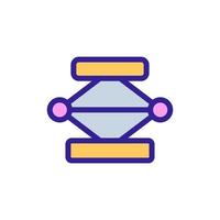 Symbolvektor für mechanischen Wagenheber. isolierte kontursymbolillustration vektor