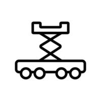 hydraulisk domkraft ikon vektor. isolerade kontur symbol illustration vektor