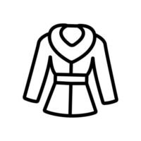 Symbolvektor für warme Jacke. isolierte kontursymbolillustration vektor