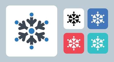 Winter-Symbol - Vektor-Illustration. winter, kälte, eis, schnee, schneeflocke, jahreszeit, wetter, einfrieren, linie, umriss, flach, symbole . vektor