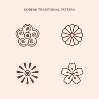 koreanska traditionella linjemönster. asiatisk stil. symbol för Korea, Kina vektor