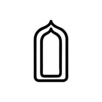 islam ikon vektor. isolerade kontur symbol illustration vektor