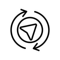 der navigator online symbol vektor umriss illustration