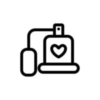 Parfums mit Pheromon-Icon-Vektor. isolierte kontursymbolillustration vektor