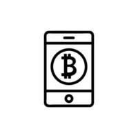 bitcoin-appen är en ikonvektor. isolerade kontur symbol illustration vektor