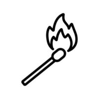 Gefahr von brennenden Streichholzsymbolen, Vektorgrafik vektor