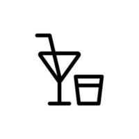 cocktail ikon vektor. isolerade kontur symbol illustration vektor