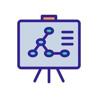 Symbolvektor für Tabellendiagramme. isolierte kontursymbolillustration vektor