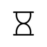 timglas ikon vektor. isolerade kontur symbol illustration vektor