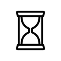 timglas ikon vektor. isolerade kontur symbol illustration vektor
