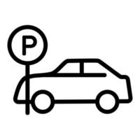 Parkplatz-Icon-Vektor. isolierte kontursymbolillustration vektor