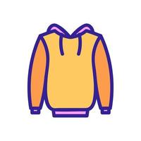 Symbolvektor für warmen Hoodie. isolierte kontursymbolillustration vektor