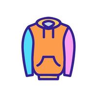 Symbolvektor für warmen Hoodie. isolierte kontursymbolillustration vektor