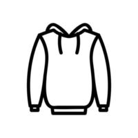 Symbolvektor für warmen Hoodie. isolierte kontursymbolillustration vektor