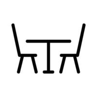 bord i restaurangikonen vektor. isolerade kontur symbol illustration vektor