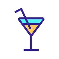 Cocktail-Symbolvektor. isolierte kontursymbolillustration vektor