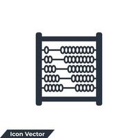 mathematische Symbol-Logo-Vektor-Illustration. Abakus-Symbolvorlage für Grafik- und Webdesign-Sammlung vektor