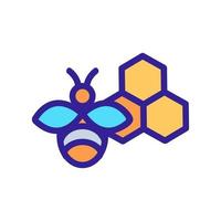 Symbolvektor für Honigbienen. isolierte kontursymbolillustration vektor