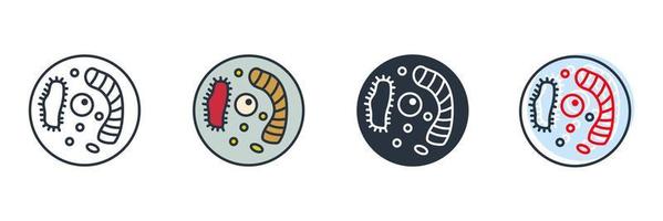 biologi ikon logotyp vektorillustration. bakterier symbol mall för grafisk och webbdesign samling vektor