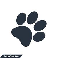 Zoologie-Symbol-Logo-Vektor-Illustration. Pfotenabdruck-Symbolvorlage für Grafik- und Webdesign-Sammlung vektor