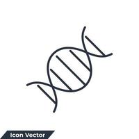 dna helix ikon logotyp vektor illustration. dna mänsklig genetisk symbolmall för grafisk och webbdesignsamling