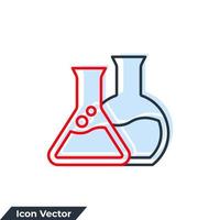 Chemie-Symbol-Logo-Vektor-Illustration. Reagenzglas-Symbolvorlage für Grafik- und Webdesign-Sammlung vektor