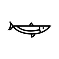 Hering Fisch Symbol Vektor Umriss Illustration