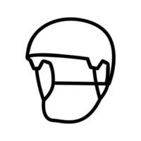 Helme mit offenem Visier Symbol Vektor Umriss Illustration