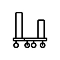 Symbol für mobile Frachtwagen, Vektorgrafik vektor