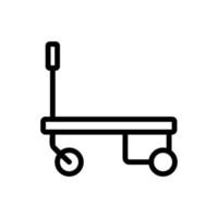 hydraulische Trolley-Symbol-Vektor-Umriss-Illustration vektor