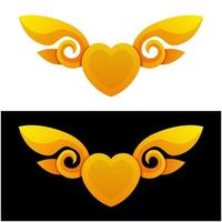 logotyp flygande kärlek gradient färgglad stil vektor