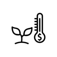 Pflanze Geld schnell Symbol Vektor Umriss Illustration