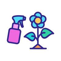 sprutning blomma dispenser ikon vektor kontur illustration