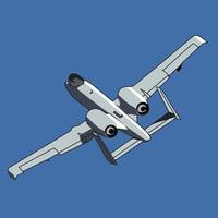 thunderbolt jet fighter illustration vektor design