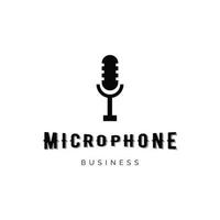 Inspiration für das Design des Mikrofonsymbol-Logos vektor