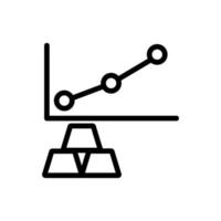 guld diagram ikon vektor. isolerade kontur symbol illustration vektor