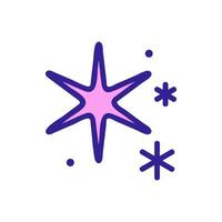fünfeckiger Stern Winterlicht Symbol Vektor Umriss Illustration