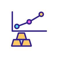 Symbolvektor für goldene Diagramme. isolierte kontursymbolillustration vektor