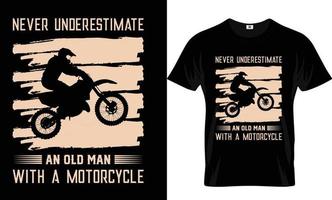Motorrad-T-Shirt-Design vektor