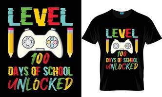 100 Tage Schul-T-Shirt-Design vektor