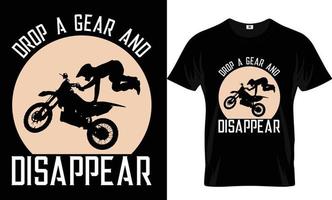 Motorrad-T-Shirt-Design vektor