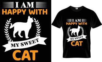 katt t-shirt design vektor