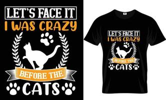 katt t-shirt design vektor