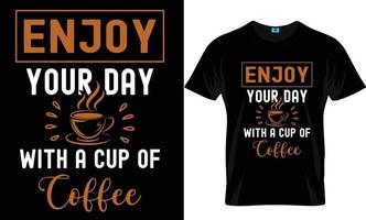 Kaffee-T-Shirt-Design vektor