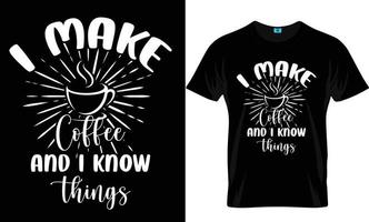 kaffe t-shirt design vektor