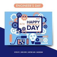 Happy Engineer's Day Poster Hintergrund vektor