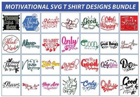Motivations-T-Shirt-Designs, Aufkleber- und Logo-Vorlagenbündel vektor
