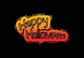 glad halloween logotyp, banner, t-shirt designmall vektor