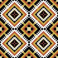 geometrisches ethnisches nahtloses Muster. traditioneller Stammesstil. Design für Hintergrund, Illustration, Textur, Stoff, Batik, Tapete, Teppich, Kleidung, Stickerei. vektor