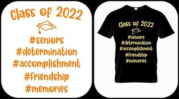 Klasse von 2022 Vektor. graduierung handbeschriftung. textvorlage für graduierungsdesign, glückwunschveranstaltung, t-shirt, party, hochschul- oder hochschulabsolventeneinladungen. vektor